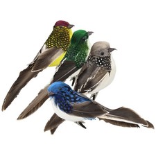  4 Pcs Fake Birds Artificial