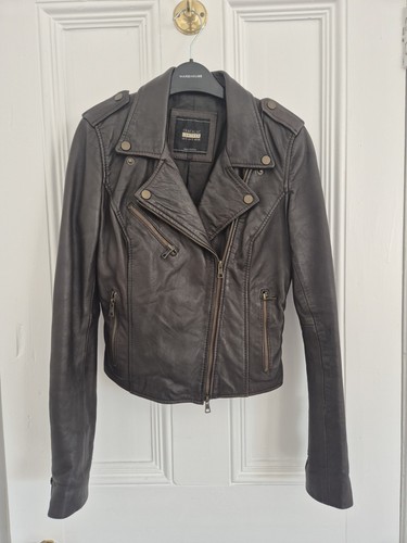 Zara womens dark brown leather - brown,