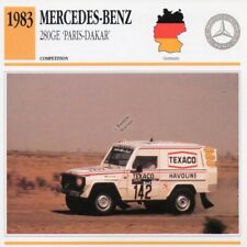 1983 MERCEDES-BENZ 280GE Paris-Dakar Racing Classic Car Photo/Info Maxi Card