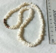 Boho White Stone Chip Bead Necklace 44cm E66