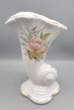 Vintage Maryleigh Pottery Staffordshire Cornucopia Ceramic Vase, base marked (M)