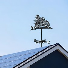 Metal Rooster‌/Owl‌ Weather Vane Wind Indicator Weathercock House Roof Vintage