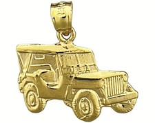 14K Gold 4WD Jeep Charm