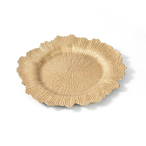 33cm coral reef charger plates - coral,