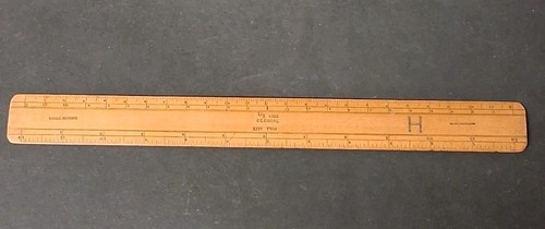 Vintage wooden ruler made - ruler,