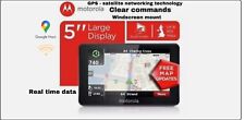 Motorola 5'' Digital Sat Nav  For Cars GPS Navigation System TouchScreen UK Maps