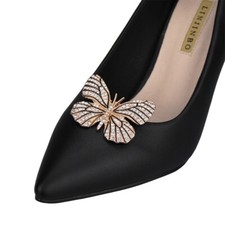 Diamante Butterfly Shoe Clips