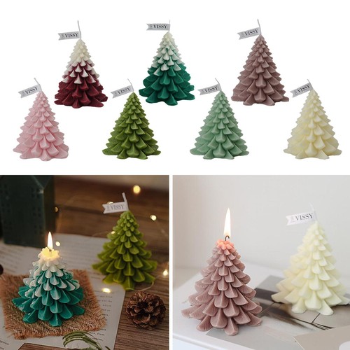 Christmas tree shaped candle - christmas,