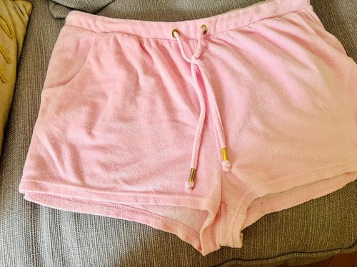 Pink towelling shorts with - towelling,