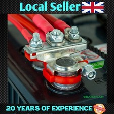 2PCS 12V Battery Terminals Connectors Clamps 3 Way Kit For Caravan Car Van UK