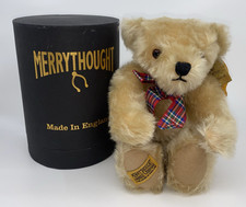 Merrythought Classic Mohair Teddy Bear - 30cm, Blond - Boxed - Made In England