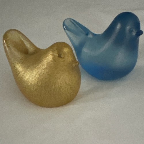 Isle wight glass blue gold - isle, blue/gold