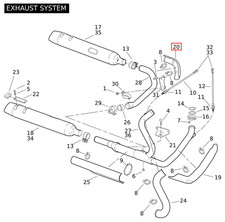 HARLEY DAVIDSON CHROME EXHAUST PIPE REAR SHIELD 65636-09