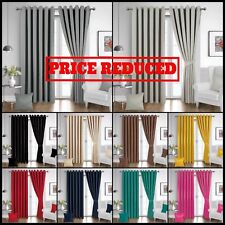 THERMAL BLACKOUT CURTAINS READY MADE EYELET RING TOP+TIE BACKS - CUSHION COVERS