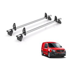 Mercedes Citan Roof Rack For 2012-2021 Vans 2x Bars + Loadstops Rhino Fleet