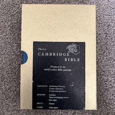 Cambridge University Press Bible Calfskin Binding in Cardboard Case (Gilt Edges)