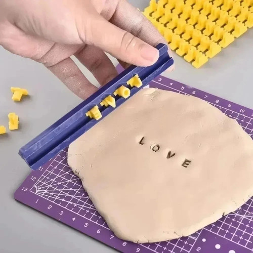 Ceramic polymer clay alphabet - ceramic,