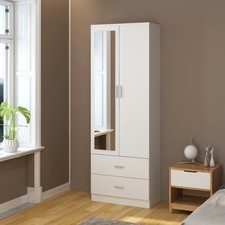 White 2 Door 2 Drawer Wardrobe