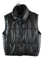 ZARA Black Faux Leather Padded