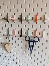5x Ikea Skadis J & L Hooks Peg Board Bracket Arm Hook Hanging Tools Accessories