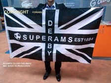 Derby County SUPER RAMS LARGE 5 X 3 FLAG 100D MATERIAL NOT THE CHEAP STUFF