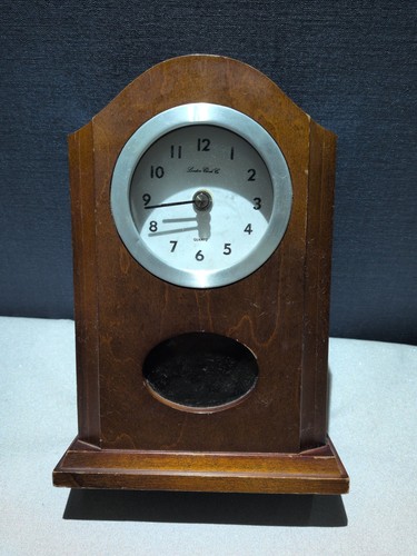 Vintage wood mantel clock - vintage,
