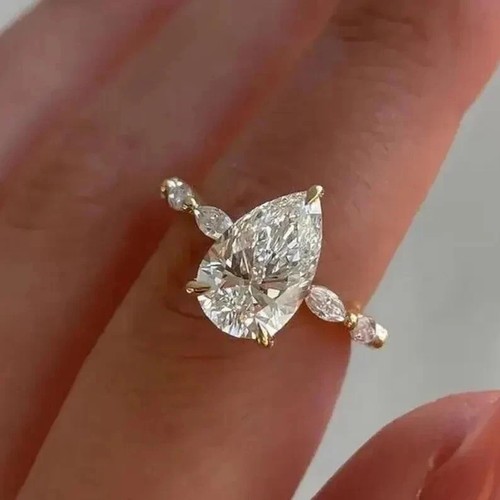 Pear cut diamond women - cut, ring