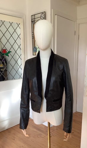 Women black leather - women's, jacket