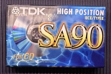 TDK SA90 High Position IEC II/ Type 2  Cassette Tape New & Sealed
