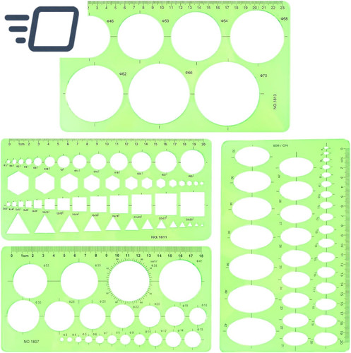 4pcs circle template - 4pcs,