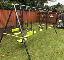 Kids Swing Set Metal Outdoor