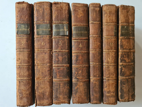 Antique set leather bound - antique, leather-bound