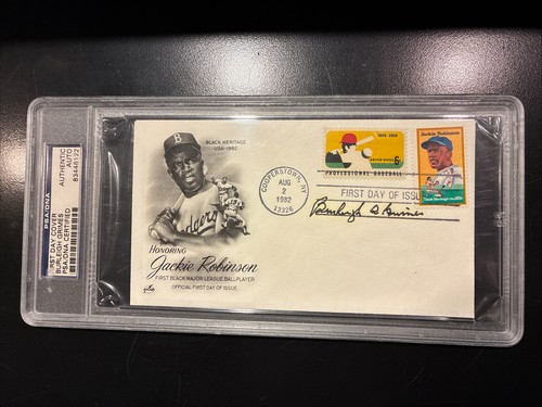 Jackie robinson 1982 fdc auto - jackie,