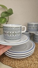 Hornsea Tapestry Cups & Saucers x4