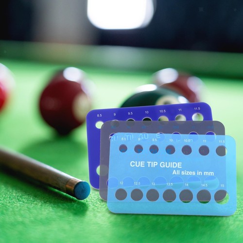 Billiard cue tip gauge - billiard, pool