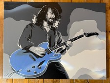 Acrylic Canvas Dave Grohl Foo Fighters Nirvana Modern Art Abstract Bright Signed