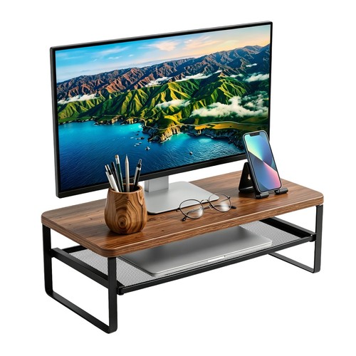 Tier wood monitor stand - wood,