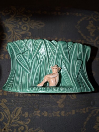 Sylvac large green planter - large,