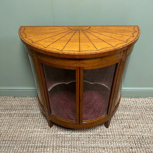 Spectacular inlaid bow fronted - inlaid,