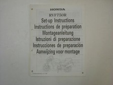 HONDA GENUINE SET-UP INSTRUCTIONS FOR RVF750R 