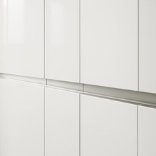 White gloss mdf handleless - white,
