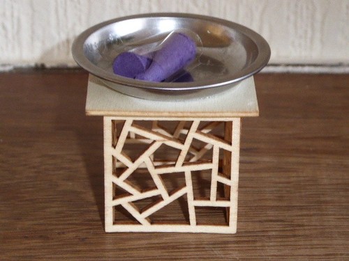 Wooden incense cone burner - wooden,