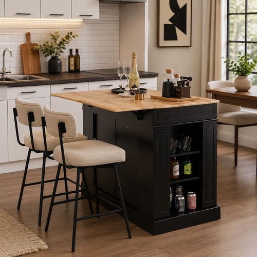 Kitchen island 120cm drop leaf - 120cm,