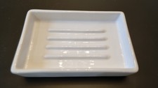 'The White Company' Ceramic/Porcelain White Soap Dish for the Bath/Shower Room