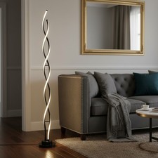 Black Twist Floor Lamp Living