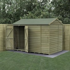 Forest 4LIFE 10x6 Shed Reverse Apex Double Door No Windows Wooden Garden Shed