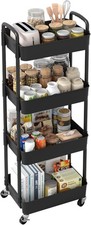 4-Tier Plastic Storage Cart on