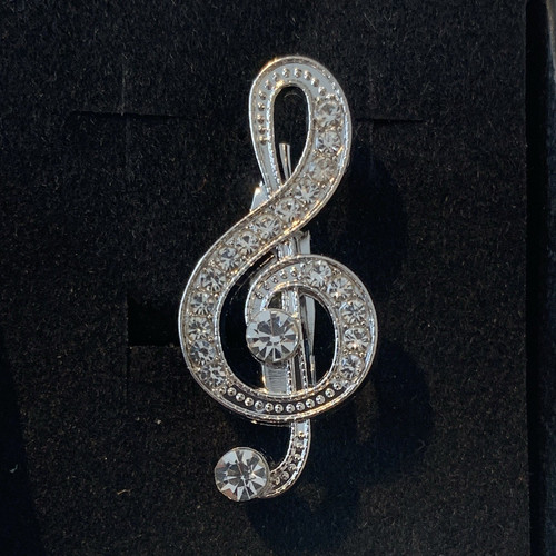 Silver tone treble clef - treble, music