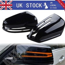 Gloss Black Wing Mirror Cover Cap For Mercedes Benz A C S Class W176 W221 W204
