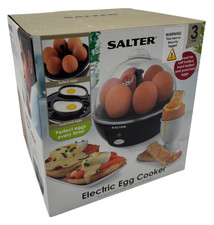 Salter Electric Egg Cooker Boiler Poacher 7 Egg Capacity Black Used - C80 O386
